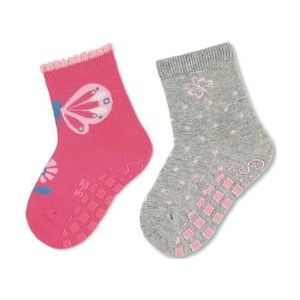 Sterntaler ABS sokken dubbelpak vlinder roze