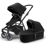 THULE Zusterwagen Sleek met babybadje Black op Black
