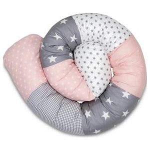 Ullenboom Baby-bedslang roze grijs 160 cm