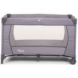 CHILDHOME Reisbed Canvas Grijs met wieltjes 60 x 120 cm