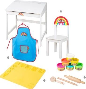 roba x Play-Doh schoolbank met boetseeraccessoires