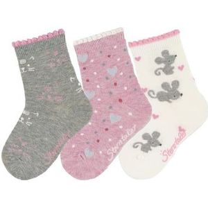 Sterntaler Sokken 3-pack kat lichtgrijs