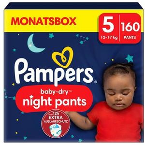 Pampers Baby-Dry Pants Night , maat 5 12-17kg, maandbox (1 x 160 luiers)