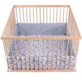 LULANDO Boxkleed wolken wit / sterren grijs 100 x 100 cm