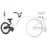 Kazam® Tandem Aanhangfiets Link white-black