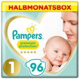Pampers Premium Protection New Baby Gr.1 Newborn 2-5kg halve maandbox 96 stuks