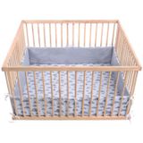 LULANDO Boxkleed wolken wit / stippen grijs 75 x 100 cm