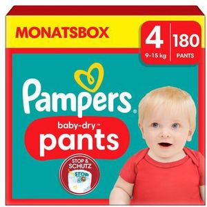 Pampers Baby-Dry Pants, maat 4 Maxi, 9-15kg, maandelijkse doos (1 x 180 luiers)