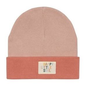 LÄSSIG Beanie GOTS peach /suikerkoraal