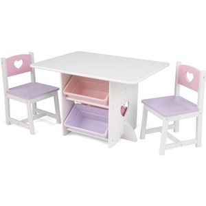 KidKraft® Tafel en 2 stoelen met hartjes