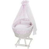Alvi Wieg set Birthe wit, Little Dots rose 631-2