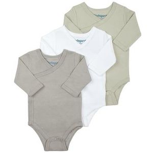 kindsgard Wrap-around romper trunder 3-pack lange mouw multi color