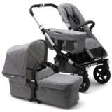bugaboo Kinderwagen Donkey 2 Classic Mono Complete Alu/Grey Melange