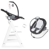 hauck Kinderstoel Alpha plus White inclusief wipstoel Deluxe melange Grey