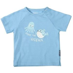 Staccato T-shirt azuurblauw gestructureerd