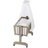 Alvi® Wiegset Sina Taupe Beer op schommel