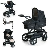 hauck Rapid 3 Plus Trioset inclusief Isofix base Caviar/Beige