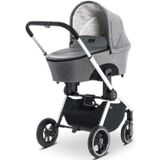MOON Combi kinderwagen Resea Sport silver/black panama