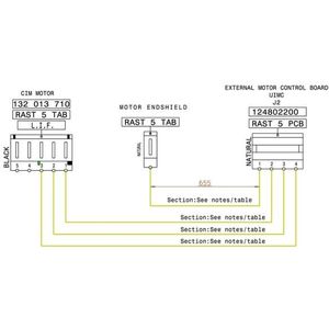 AEG kabel, motor, motorregelmoduul, J2,645+655m 8080114013