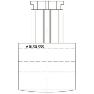 AEG knop, keuzeschakelaar, inox 5550522006
