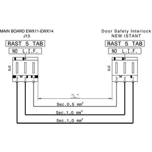 AEG kabel, deurveiligheid interlock, electronische hoofdmodule, J13,890mm 8077658071