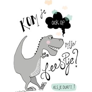 Funny Side up | Kinderfeestje | dino | Standard Card
