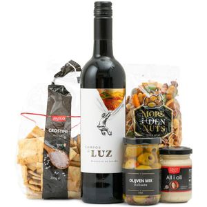 Greetz | Borrelpakket | Rode wijn en Delicatessen | Alcohol Gift