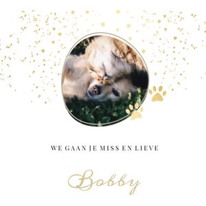 Greetz | Condoleancekaart | We gaan je missen | Large Square Card