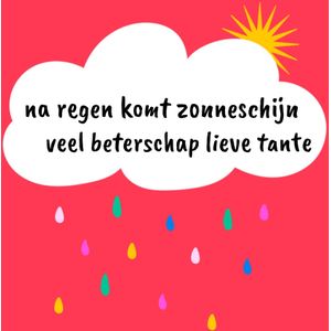 Greetz | Beterschapskaart | Na regen komt zonneschijn | Giant Square Card