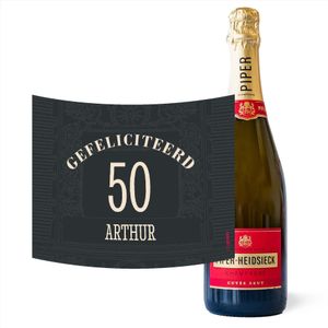 Piper Heidsieck | Brut | Gefeliciteerd met eigen tekst | 750 ml | Alcohol Gift