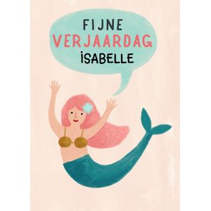 Pigment | Verjaardagskaart | met naam | meermin | Giant Card