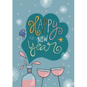 Funny Side Up | Kerstkaart | Happy New Year | Vriendin | Giant Card