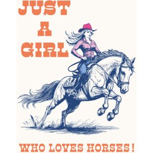 Pigment | Verjaardagskaart | Just a girl who loves horses | Large Card