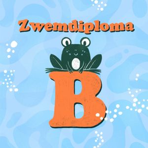 Greetz | Zwemdiploma | B diploma | kikker | Giant Square Card