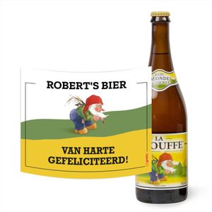 La Chouffe | 750 ml | Happy Birthday met eigen naam | Alcohol Gift