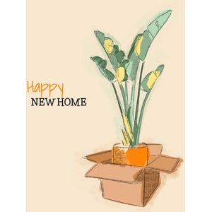 Greetz | Nieuwe woning | Vrolijk | Giant Square Card