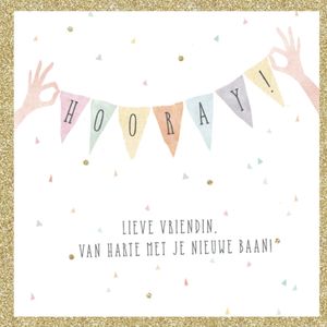 UK Greetings | Nieuwe baan | vlaggetjes | Giant Square Card