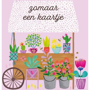 Paperclip | Zomaar kaart | bloemen | Square Card