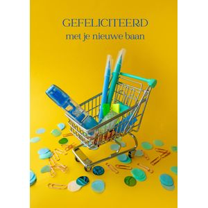 Photoflash | Nieuwe baan kaart | Gefeliciteerd | Large Card