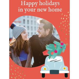 Greetz | Kerstkaart | nieuwe woning | Met foto | Large Card