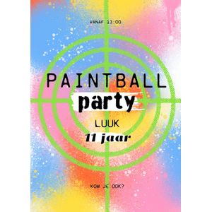 Greetz | Kinderfeestje | Paintball | Standard Card
