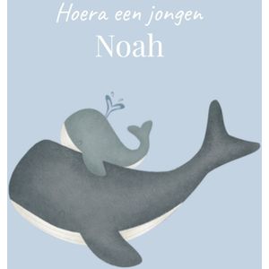 Little Dutch | Geboortekaart | Walvis | Giant Square Card