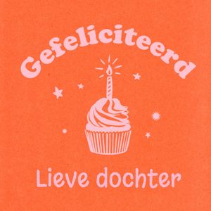 Greetz | Verjaardagskaart | cupcake | dochter | Large Square Card