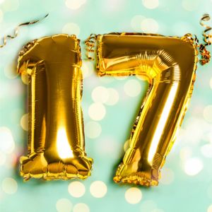 Greetz | Verjaardagskaart | 17 jaar | Square Card