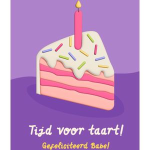 Greetz | Verjaardagskaart | Tijd voor taart! | Gefeliciteerd babe! | Birthday cake | Giant Card