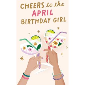 The London Studio | Pickled Post | Verjaardagskaart | April | Standard Card