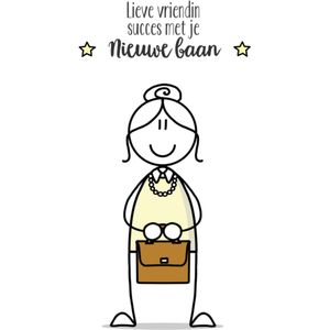 YH Tekent | Nieuwe baan kaart | lieve vriendin | Large Card