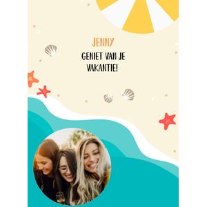 Greetz | Vakantiekaart | Strand | met foto en naam | Postcard