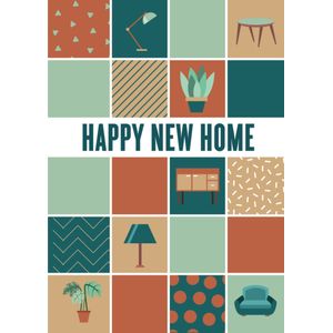 Papercute | Nieuwe woning kaart | Kleurrijk | Giant Card