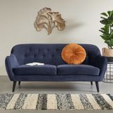 Blauwe velvet bank 2,5 zits